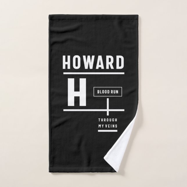 Howard Personalised Name Birthday Gift Hand Towel (Hand Towel)