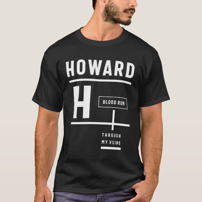 Howard Personalised Name Birthday Gift T-Shirt (Front)