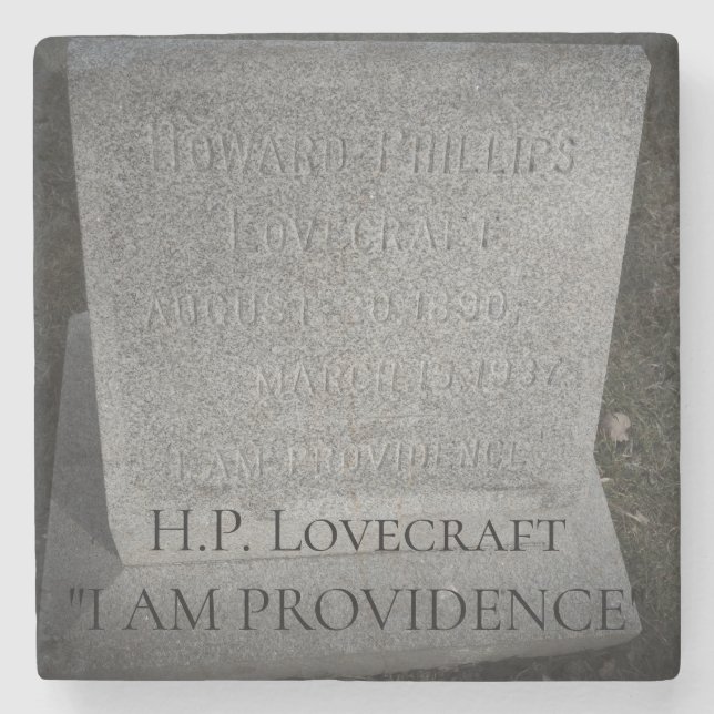 Howard Phillips Lovecraft - Providence, RI Writer Stone Coaster (Front)