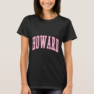 Howard Vintage Preppy Varsity Pink Sports T-Shirt