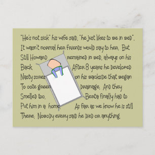 "Howards Bedsores" Twisted Story Art Gifts Postcard