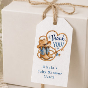 Howdy Baby Cowboy Gift Tag