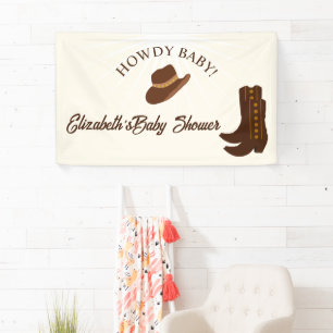 Howdy Baby! Cowboy Western Baby Shower Banner