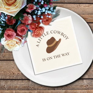 Howdy Baby! Cowboy Western Baby Shower Napkin