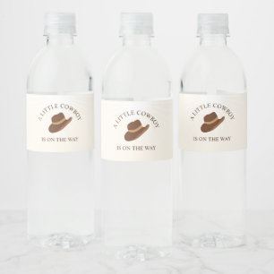Howdy Baby! Cowboy Western Baby Shower Water Bottle Label