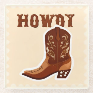 HOWDY Bar Glass Coaster