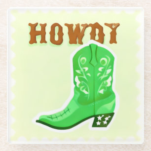 HOWDY Bar Glass Coaster