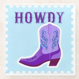 HOWDY Bar Glass Coaster