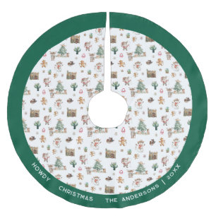 Howdy Christmas   Fun Western Personalised Brushed Polyester Tree Skirt