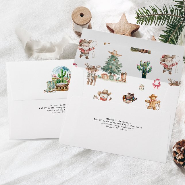 Howdy Christmas | Western Personalised Envelope (Creator Uploaded)