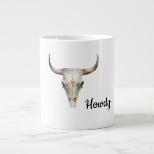 Howdy Cowboy Bullhorns Large Coffee Mug