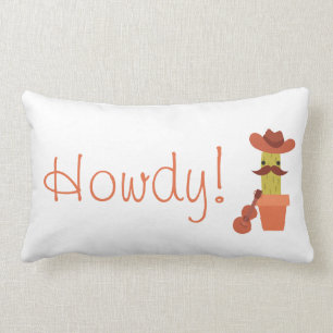 Howdy Cowboy Cactus Lumbar Cushion