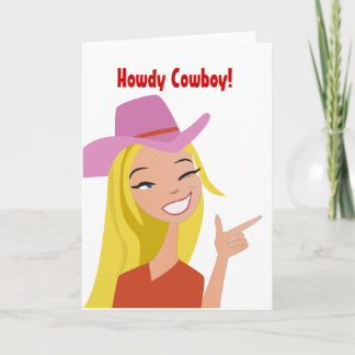 Howdy Cowboy Greeting Card