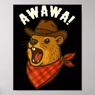 Howdy Cowboy Rock Hyrax Awawa Western Funny _1 Poster