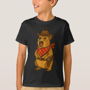Howdy Cowboy Rock Hyrax Awawa Western Funny _1  T-Shirt