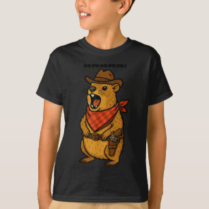 Howdy Cowboy Rock Hyrax Awawa Western Funny  T-Shirt