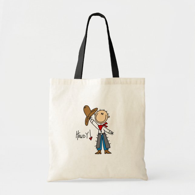 Howdy! Cowboy Stick Figure Bag (Front)
