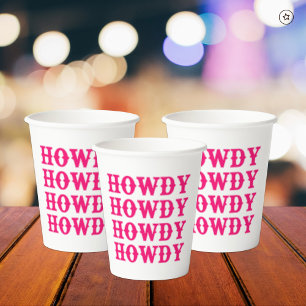 Howdy Cowgirl Disco Last Rodeo Paper Cups