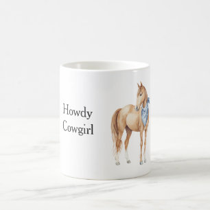 Howdy Cowgirl Horse Coffee Mug