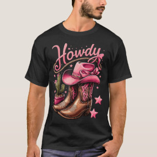 Howdy Cowgirl Western Rodeo T-Shirt