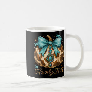 Howdy Fall Leopard Pumpkin Coquette Bow Western Th Coffee Mug