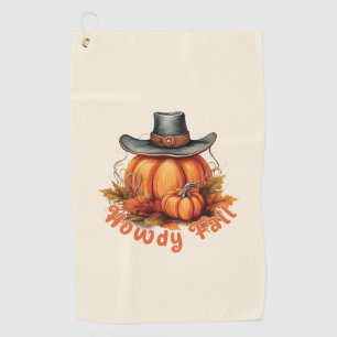 Howdy Fall – Rustic Autumn Vibes Golf Towel