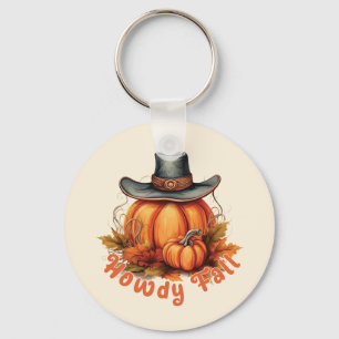 Howdy Fall – Rustic Autumn Vibes Key Ring
