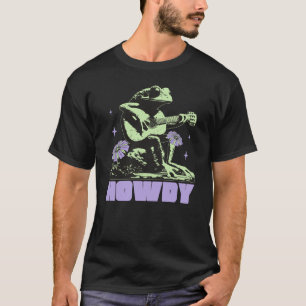 Howdy Frog Playing Guitar Cute and Quirky T-Shirt