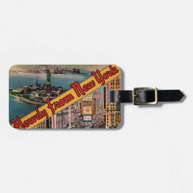 Howdy from New York Luggage Tag (Front Horizontal)