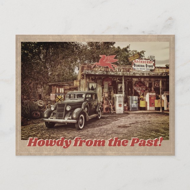 Howdy from the Past! Postcard (Front)