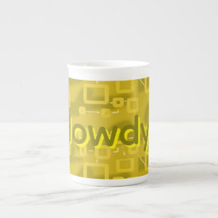 Howdy Geometric Bone China Mug
