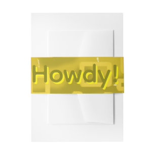 Howdy Geometric  Invitation Belly Band