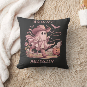 Howdy Halloween Cowboy Ghost Lasso Cushion