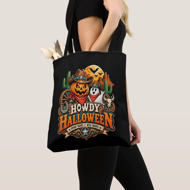 Howdy Halloween  Tote Bag (Close Up)