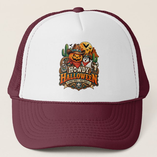 Howdy Halloween  Trucker Hat (Front)