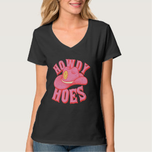 HOWDY HOES Preppy Aesthetic Creamy Pink Background T-Shirt
