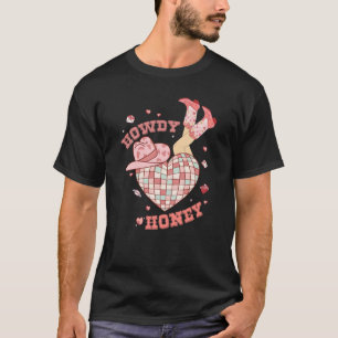 Howdy Honey Howdy Valentines Day Heart Disco Ball  T-Shirt