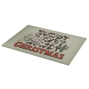 Howdy Howdy Howdy Christmas Family Xmas Party Gift Cutting Board