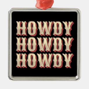 Howdy Howdy Howdy Metal Tree Decoration