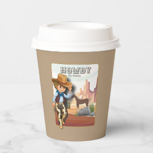Howdy howies first birthday animal print  paper cu cups