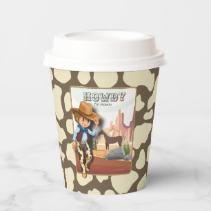 Howdy howies first birthday animal print  paper cu cups
