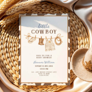 Howdy Little Cowboy Baby Shower Invitation