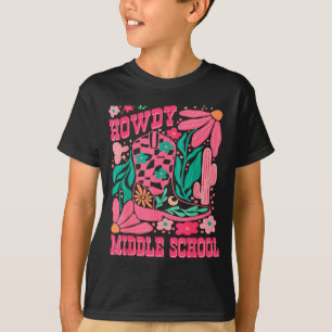 Howdy Middle School Western Girl Country Rodeo Nk T-Shirt