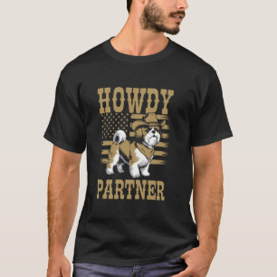 Howdy Partner Cowboy Dog Shih Tzu Pride T-Shirt