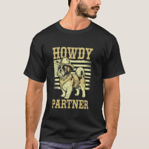Howdy Partner Cowboy Dog Shih Tzu Western Style T-Shirt