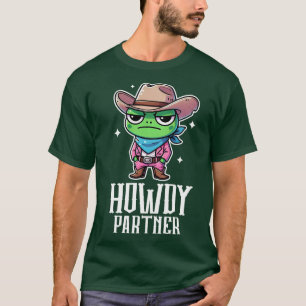 Howdy Partner Cowboy Frog T-Shirt