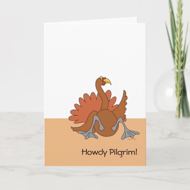 Howdy Pilgrim Holiday Card (Front)