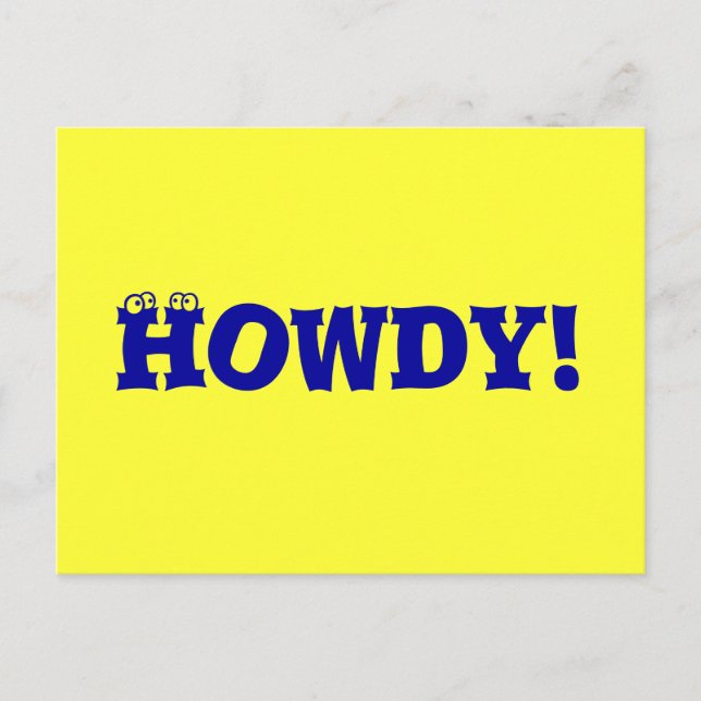 Howdy! Postcard (Front)