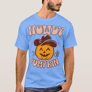 Howdy Pumpkin Cowboy Retro Vintage Halloween T-Shirt