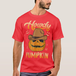Howdy Pumpkin Rodeo Western Country Fall Southern  T-Shirt